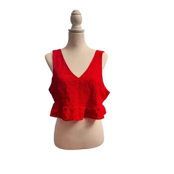 Halter top ruffled xl red - Picture 1 of 4